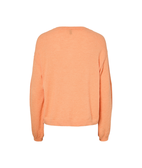 Naomi Ls O-Neck Knit Cardigan Bc - Orange
