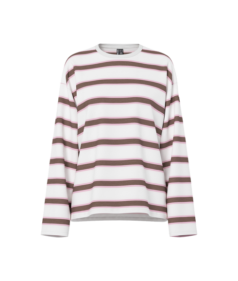 Mila Ls Loose Tee Jrs Bc - Brown