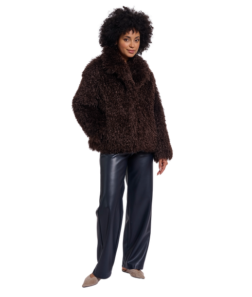 Jacket With Revere Collar - Coffee Roast