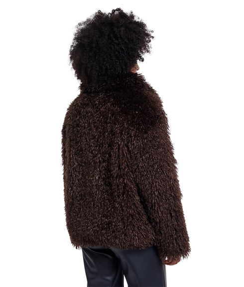 Jacket With Revere Collar - Coffee Roast