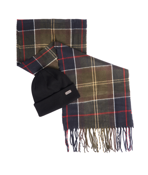 Swinton Beanie & Galingale Scarf Gift Set - Classic Tartan