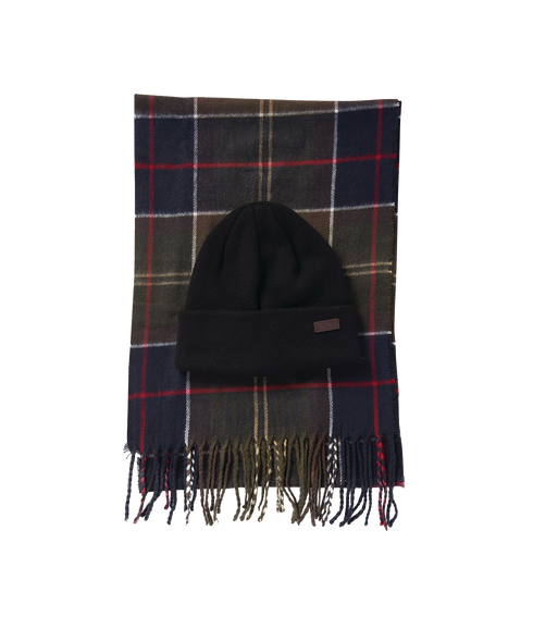 Swinton Beanie & Galingale Scarf Gift Set - Classic Tartan