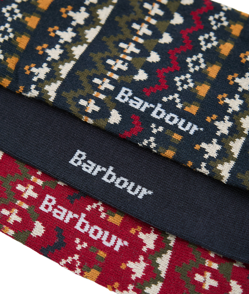 Marlow Fair Isle Sock Gift Box - Olive