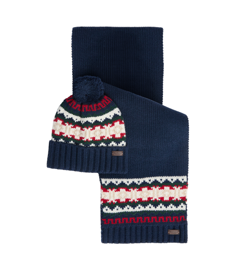 Kane Knitted Beanie & Scarf Gift Set - Evergreen