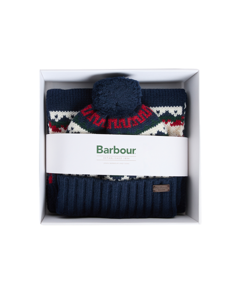 Kane Knitted Beanie & Scarf Gift Set - Evergreen