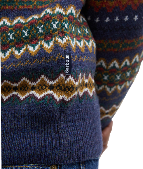 Case Fairisle Crew Neck Sweater - Navy Marl