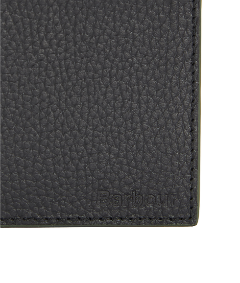 Grain Leather Billfold Wallet - Black