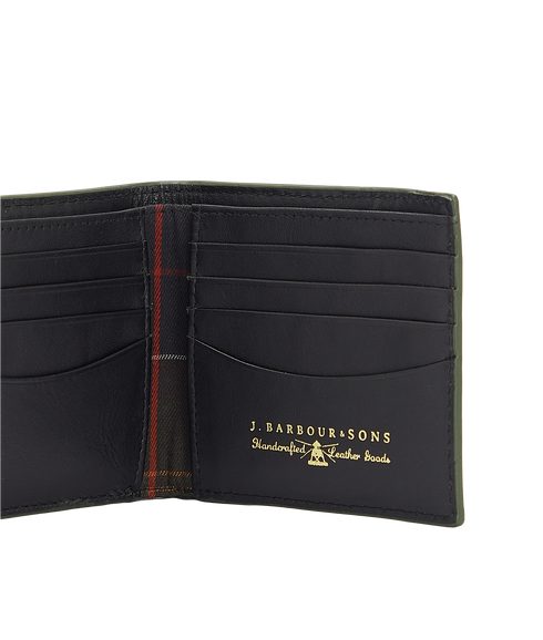 Grain Leather Billfold Wallet - Black
