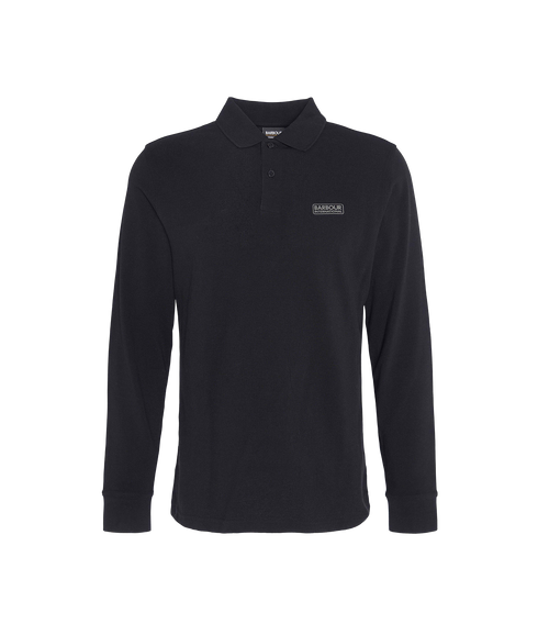 Long Sleeve Polo Shirt - Black/Pewter
