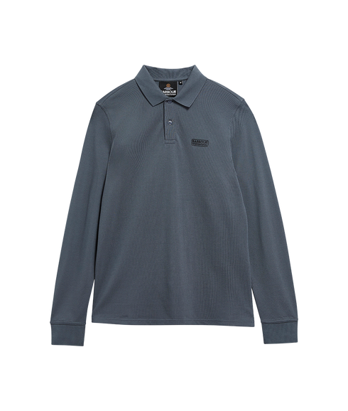 Long Sleeve Polo Shirt - Washed Charcoal