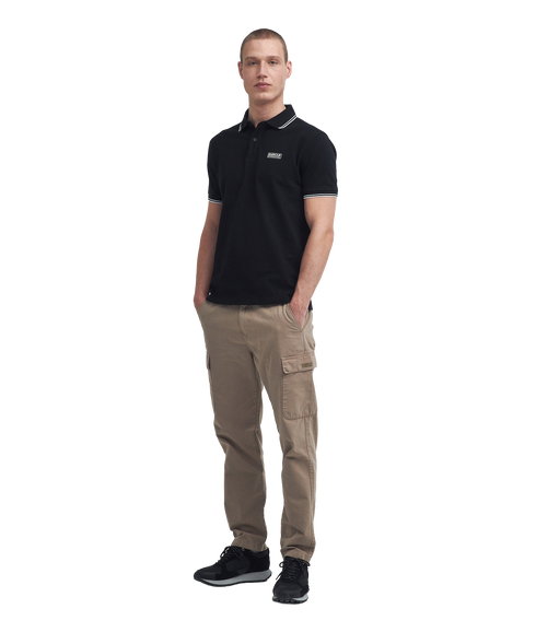 Evan Tipped Polo Shirt - Black