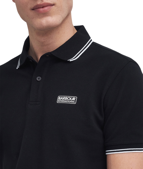 Evan Tipped Polo Shirt - Black