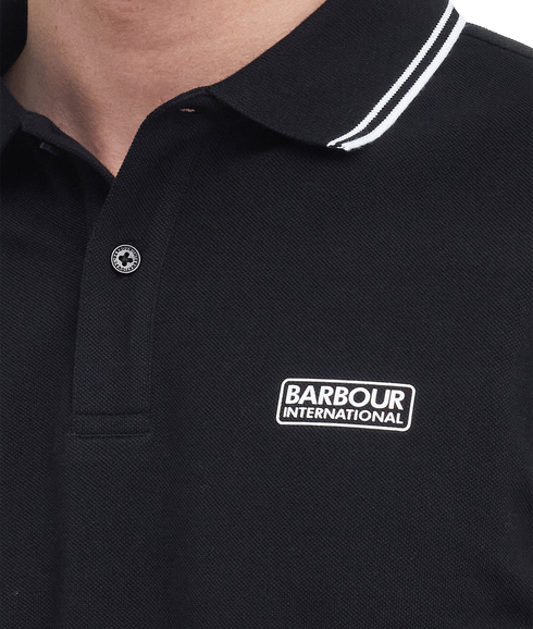 Evan Tipped Polo Shirt - Black