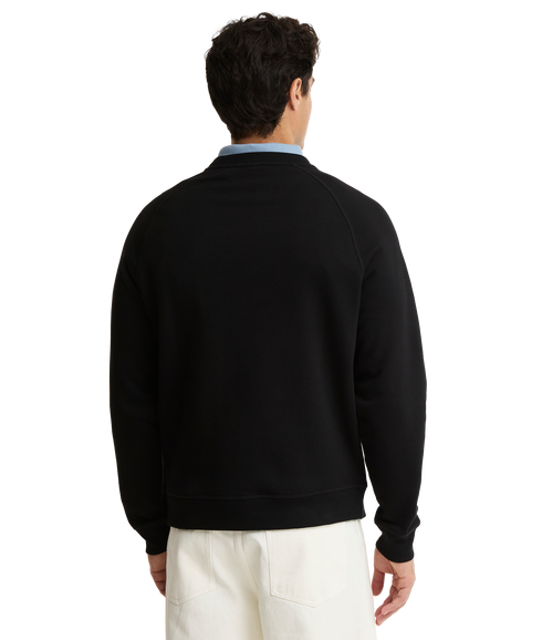 Essential Crew Neck Sweatshirt - Black / Pewter