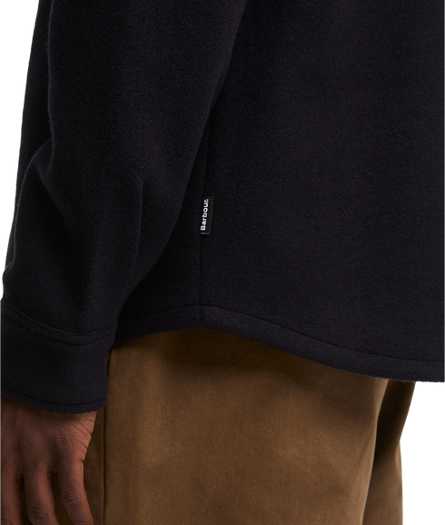 Marltown Tailored Wool Blend Overshirt - Navy Marl