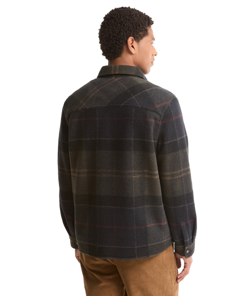 Woodlane Brushed Check Overshirt - Shadow Classic Tartan