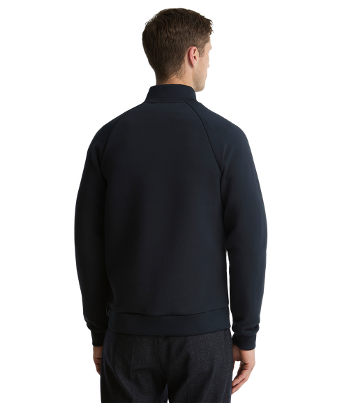Thornton Quilted Zip Through Sweat - Dark Navy