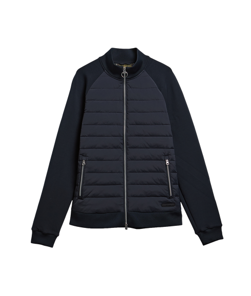 Thornton Quilted Zip Through Sweat - Dark Navy
