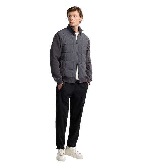 Burnhope Quilted Sweat - Asphalt