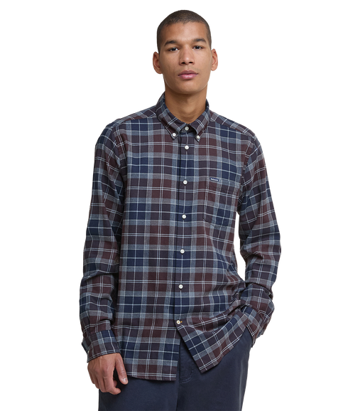 Fortrose Tailored Tartan Shirt - Midnight Oak Tartan