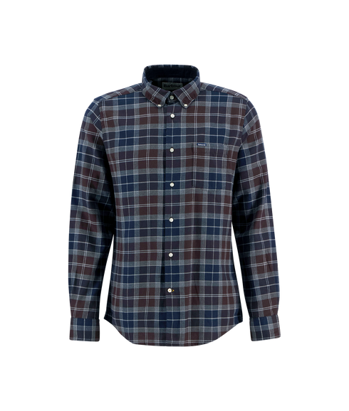 Fortrose Tailored Tartan Shirt - Midnight Oak Tartan