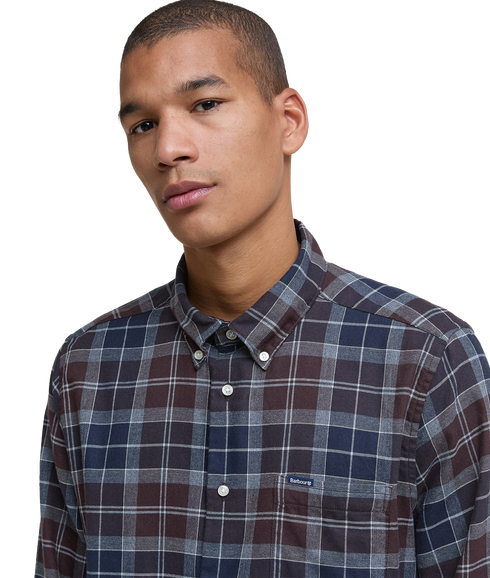 Fortrose Tailored Tartan Shirt - Midnight Oak Tartan