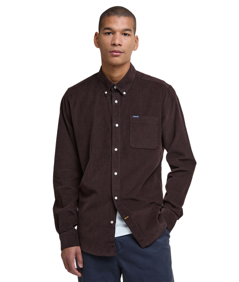 Ramsey Tailored Cord Shirt - Dark Oak