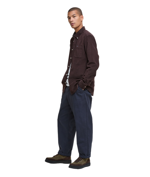 Ramsey Tailored Cord Shirt - Dark Oak