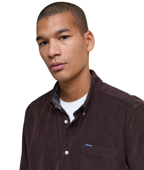 Ramsey Tailored Cord Shirt - Dark Oak