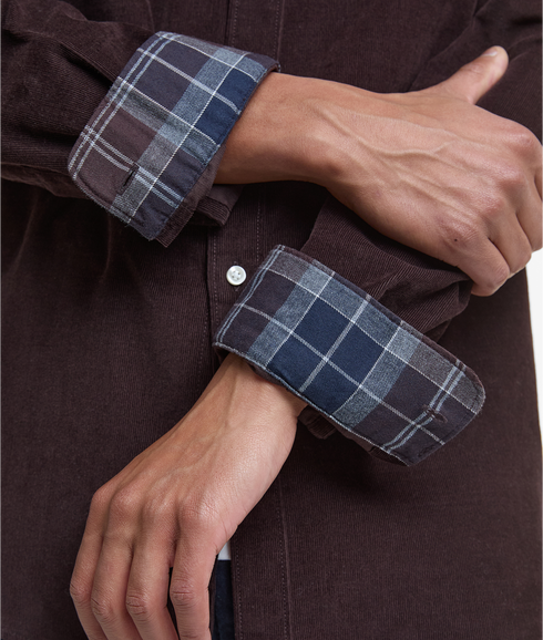 Ramsey Tailored Cord Shirt - Dark Oak