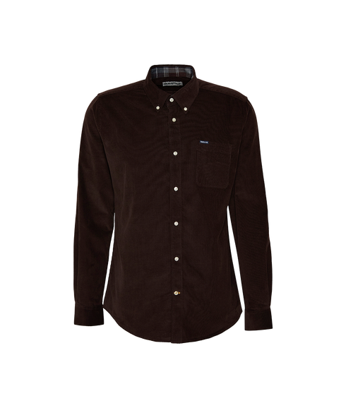 Ramsey Tailored Cord Shirt - Dark Oak