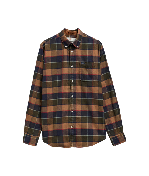 Valley Tailored Checked Shirt - Olive