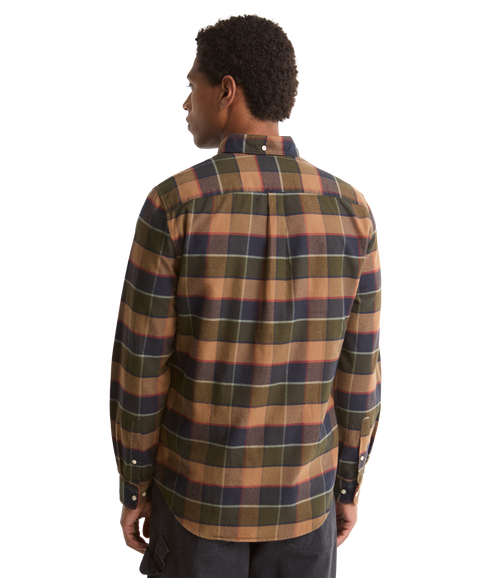 Valley Tailored Checked Shirt - Olive