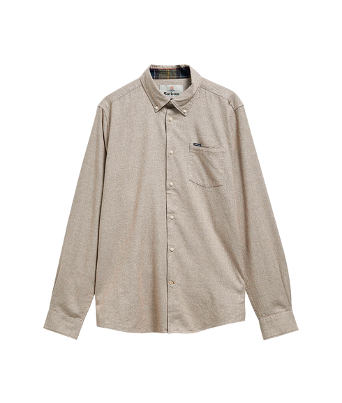 Turner Tailored Houndstooth Shirt - Stone