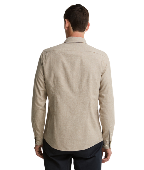 Turner Tailored Houndstooth Shirt - Stone