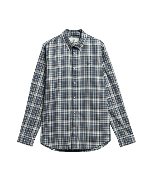 Mosswood Tailored Fit Checked Shirt - Navy