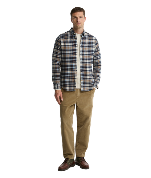 Northfell Tailored Checked Shirt - Navy