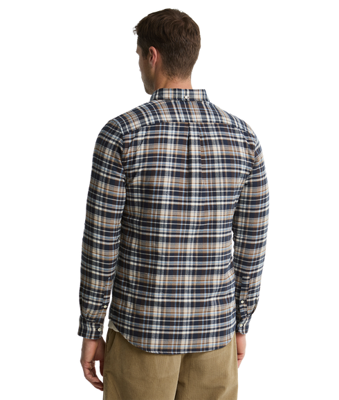Northfell Tailored Checked Shirt - Navy