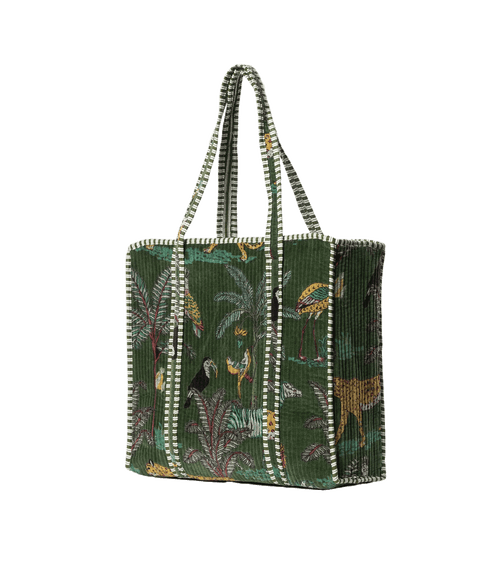 Ultimate Velvet Jungle Tote - Green