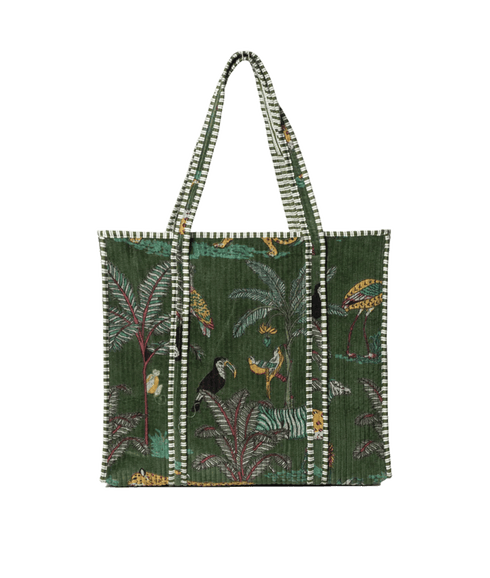 Ultimate Velvet Jungle Tote - Green