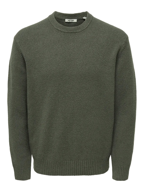James Rlx Crew Knit- Grey