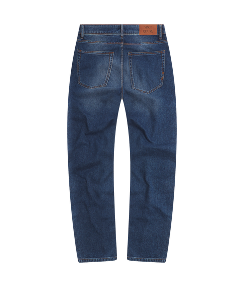 Taper Fit Mid Blue Jeans