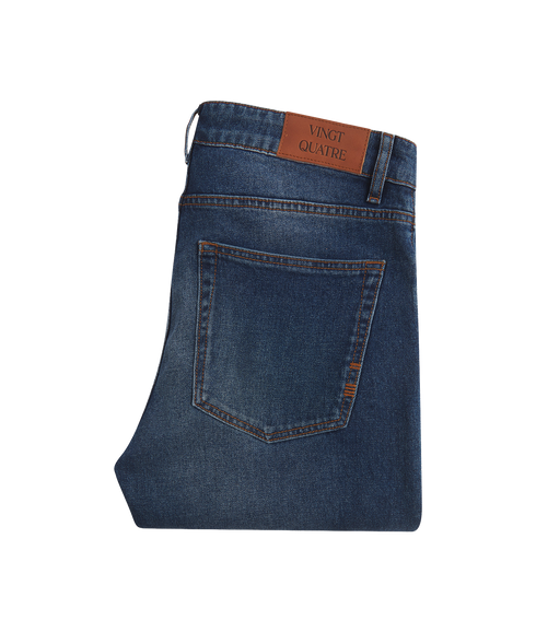 Taper Fit Mid Blue Jeans