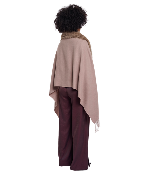 Wendy Cape With Faux Fur - Mocha Latte