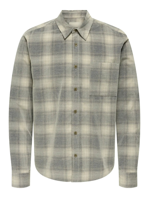 William Cord LS Shirt - Blue/Grey
