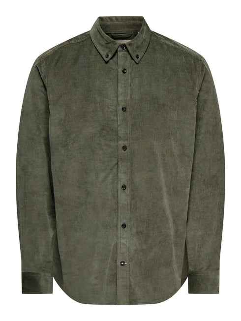 Michael 18W Reg Cord Stretch LS - Grey