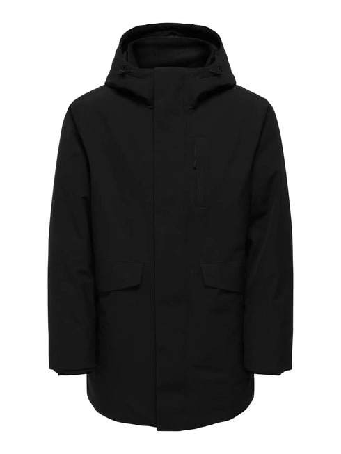 Enrico Waterproof Stretch Parka- Black