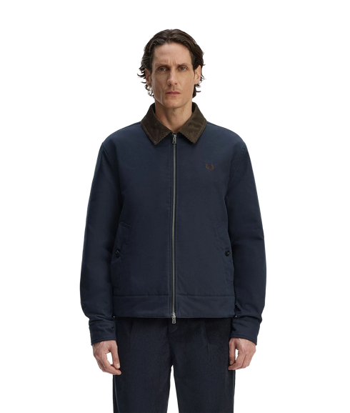 Cotton Caban Jacket - Navy