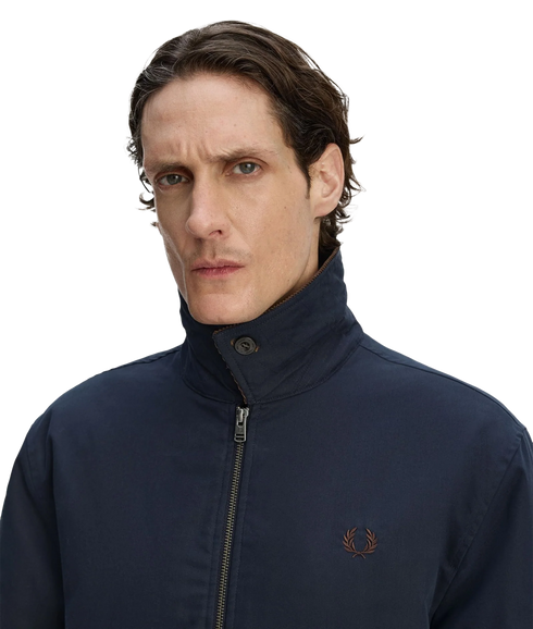 Cotton Caban Jacket - Navy
