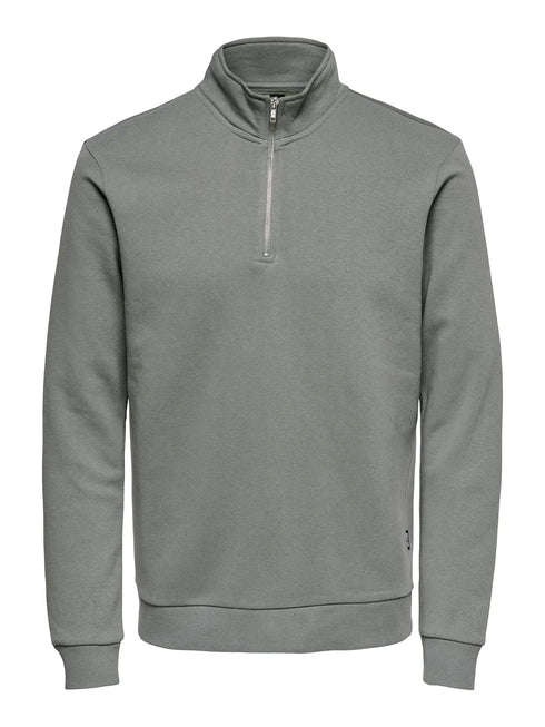 Ceres Half Zip Sweat - Grey